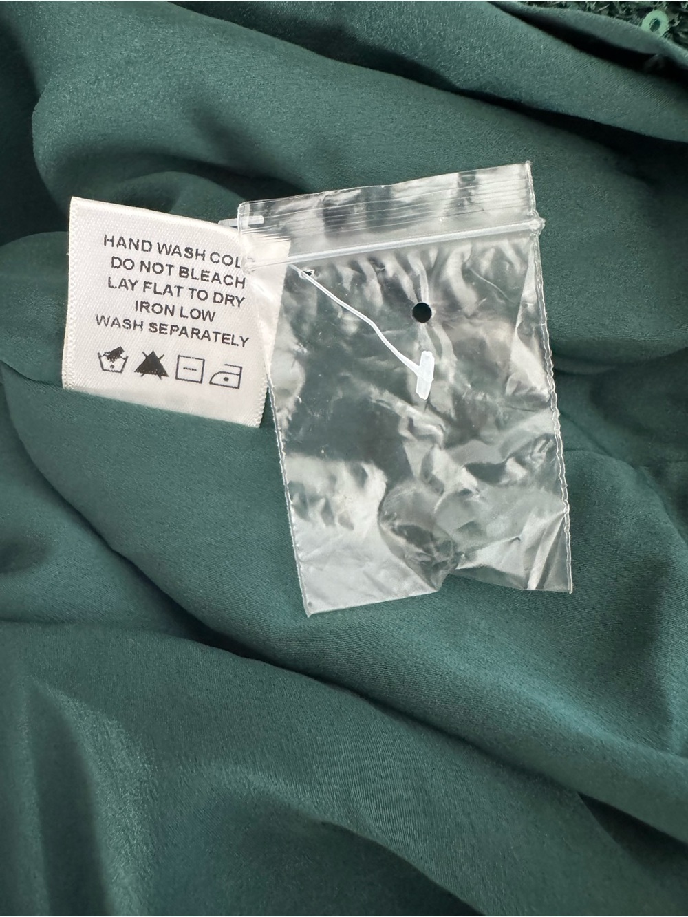 Camila Coelho Cassie Emerald Green Sequin Puff Sleeve Open Back Mini Dress Sz S - Picture 13 of 16